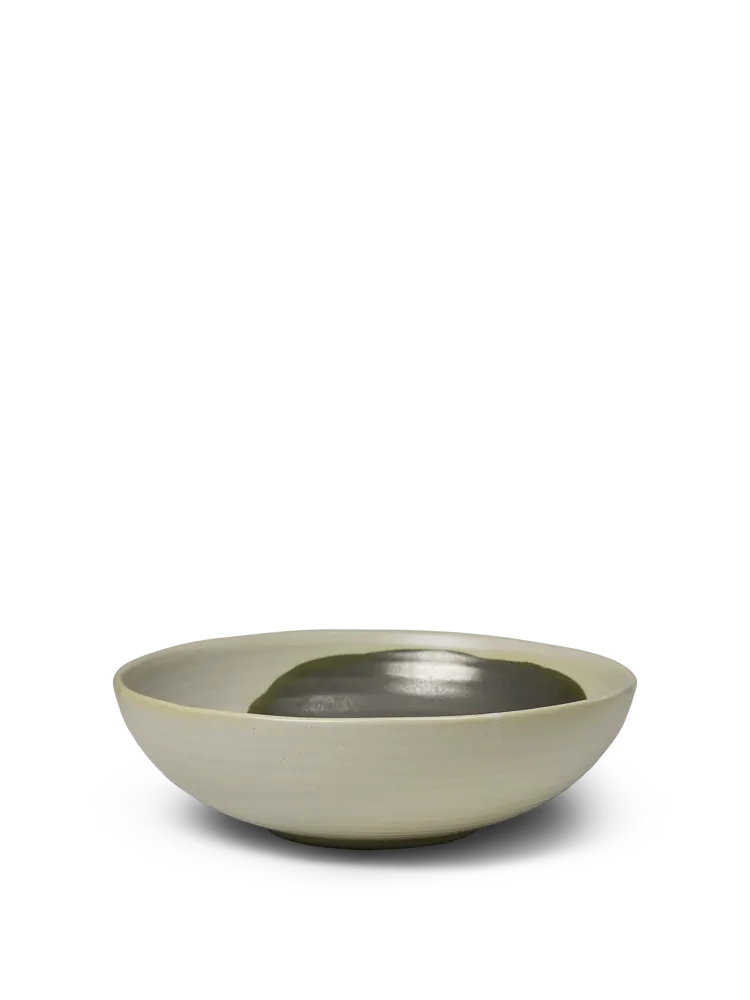 Omhu Bowl - Large - Off-White/Charcoal Ferm Living - COM