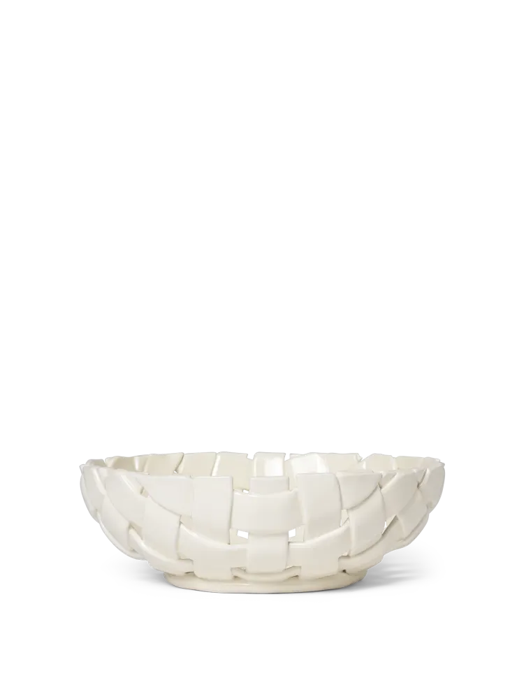 Plait Bowl - Ø30 - Off-White Ferm Living - COM