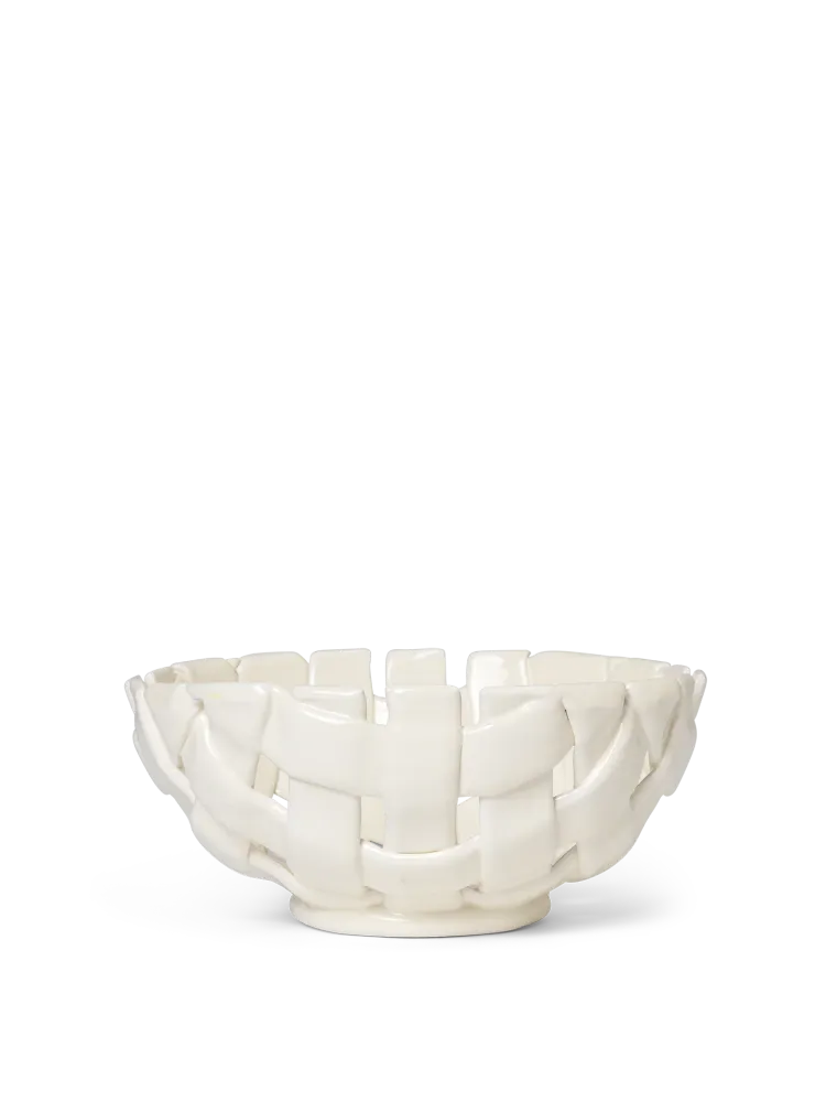Plait Bowl - Ø24 - Off-White Ferm Living - COM