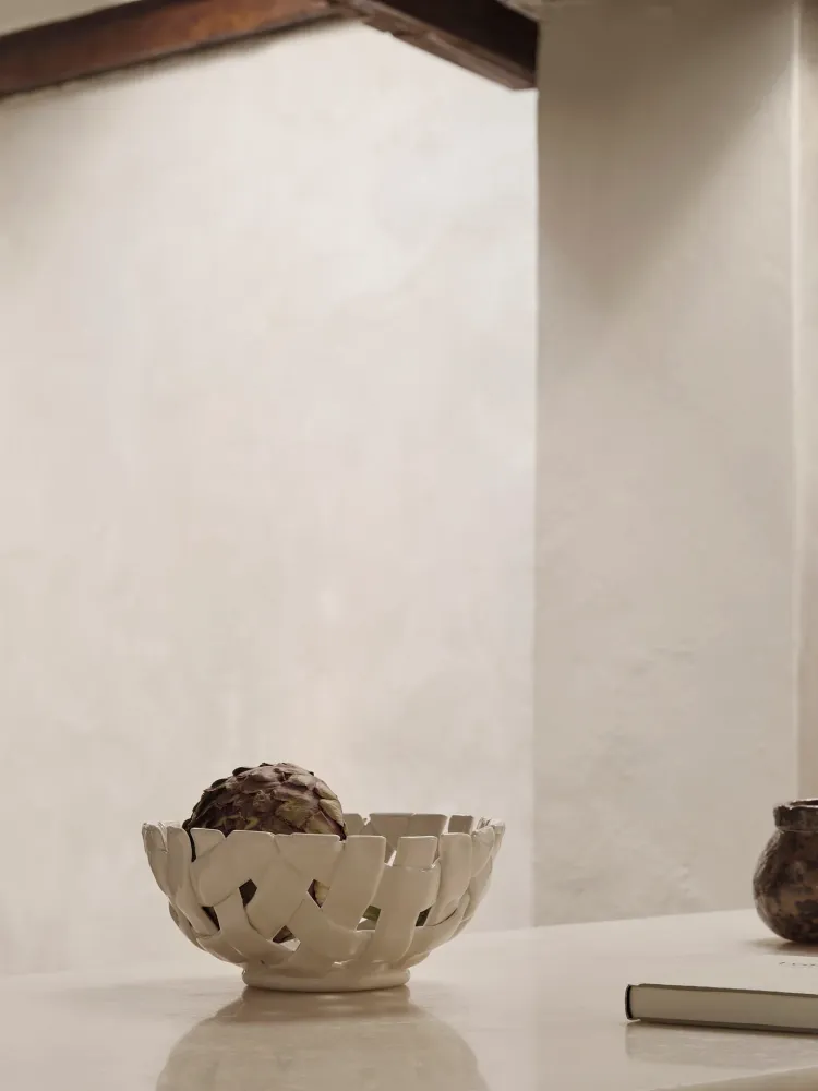 Plait Bowl - Ø24 - Off-White Ferm Living - COM