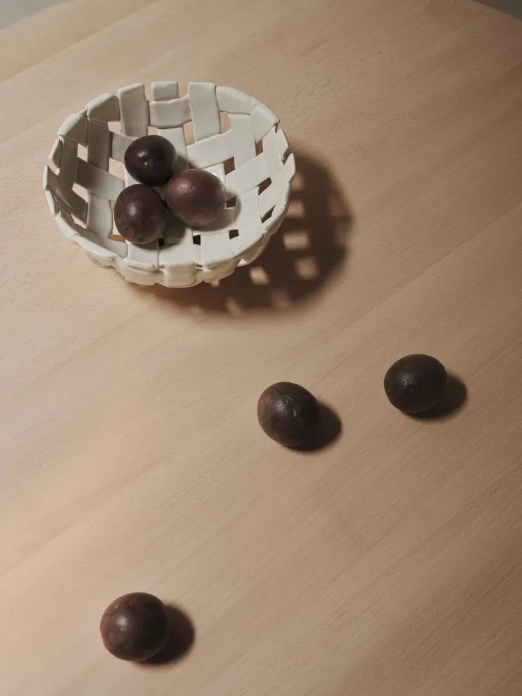 Plait Bowl - Ø24 - Off-White Ferm Living - COM