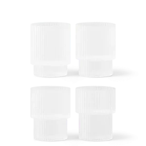Ripple Glasses - Set 4 - Frosted Ferm Living - COM