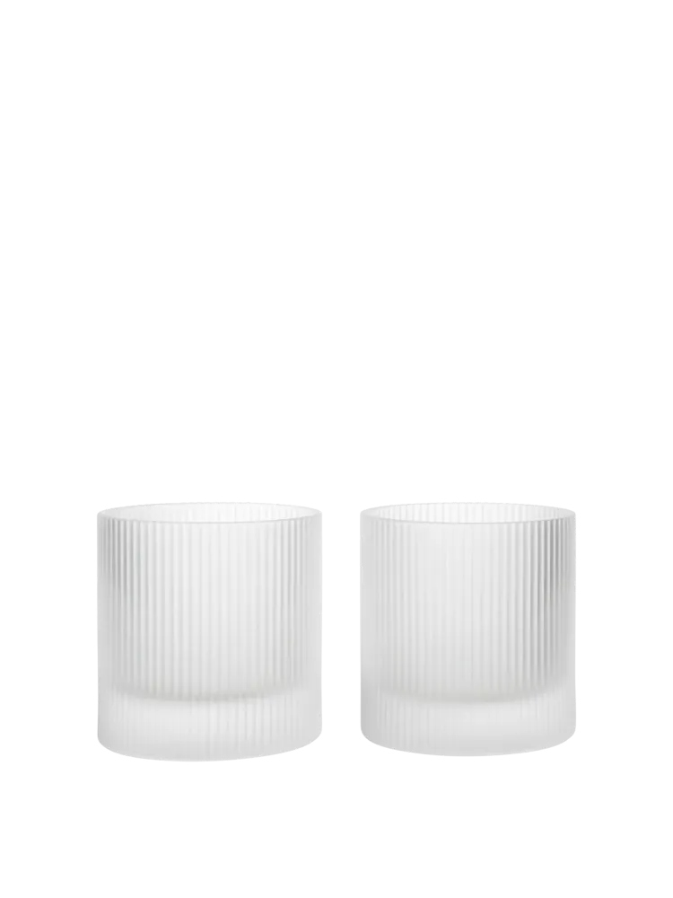 Ripple Tumbler Glasses - Set 2 - Frosted Ferm Living - COM