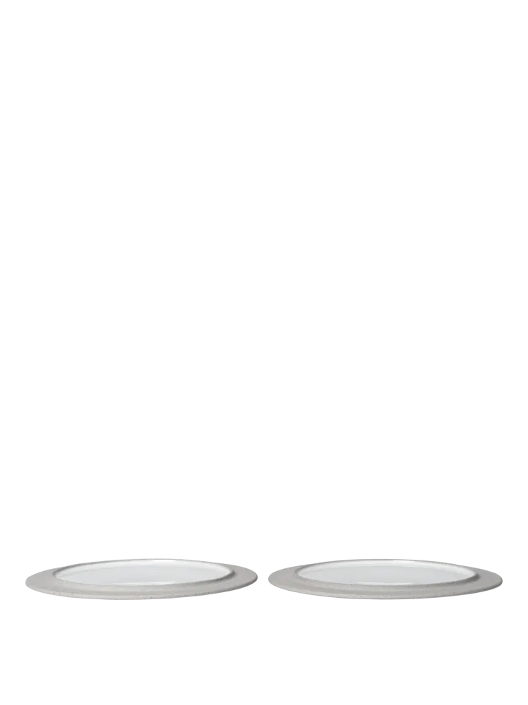 Sonae Side Plates - Ø25 - Set 2 - Grey/White Ferm Living - COM