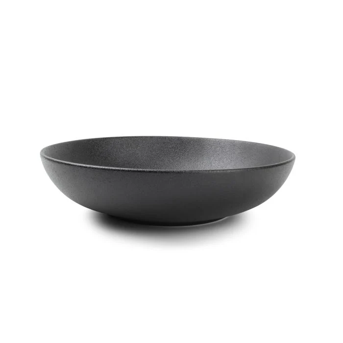 F2D | Diep bord 25xH6cm black Dusk 2/box Fine Dining & Living