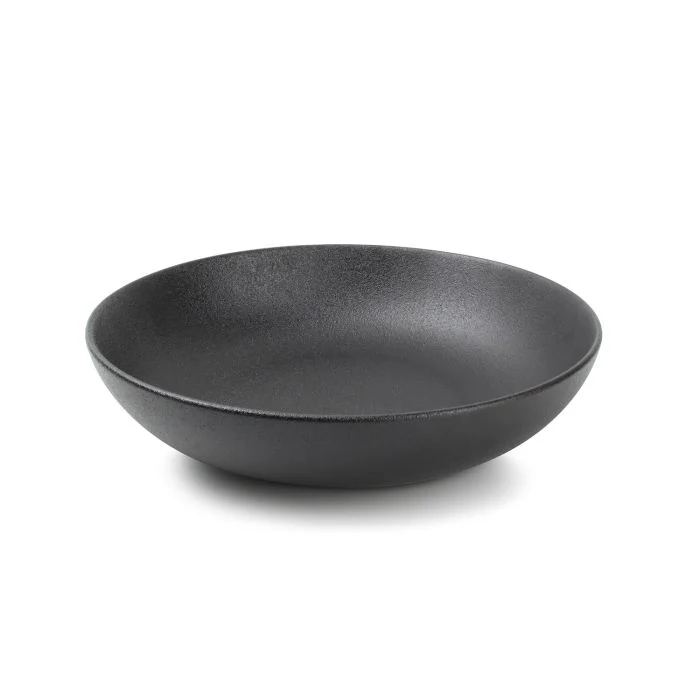 F2D | Diep bord 25xH6cm black Dusk 2/box Fine Dining & Living