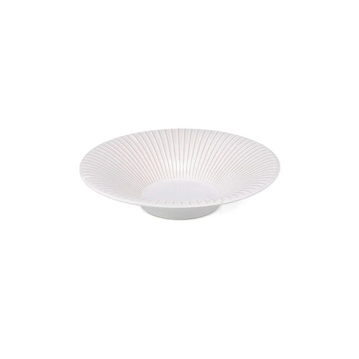 F2D | Diep bord 26/10xH5,5cm gestreept white Brass 2/box Fine Dining & Living