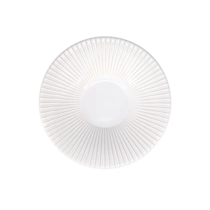 F2D | Diep bord 26/10xH5,5cm gestreept white Brass 2/box Fine Dining & Living