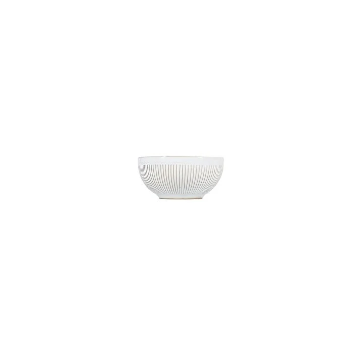 F2D | Kom 11,5xH5,5cm gestreept white Brass 4/box Fine Dining & Living
