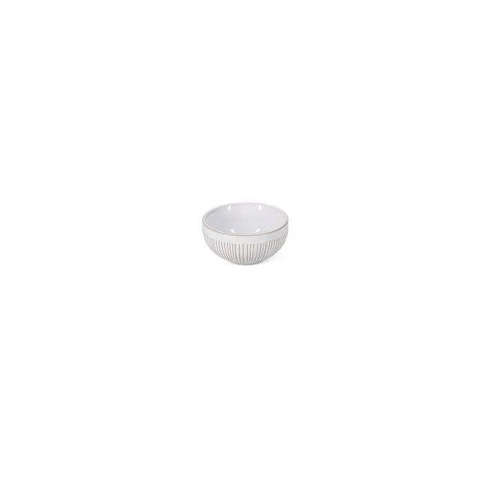 F2D | Kom 8,5xH4cm gestreept white Brass 4/box Fine Dining & Living