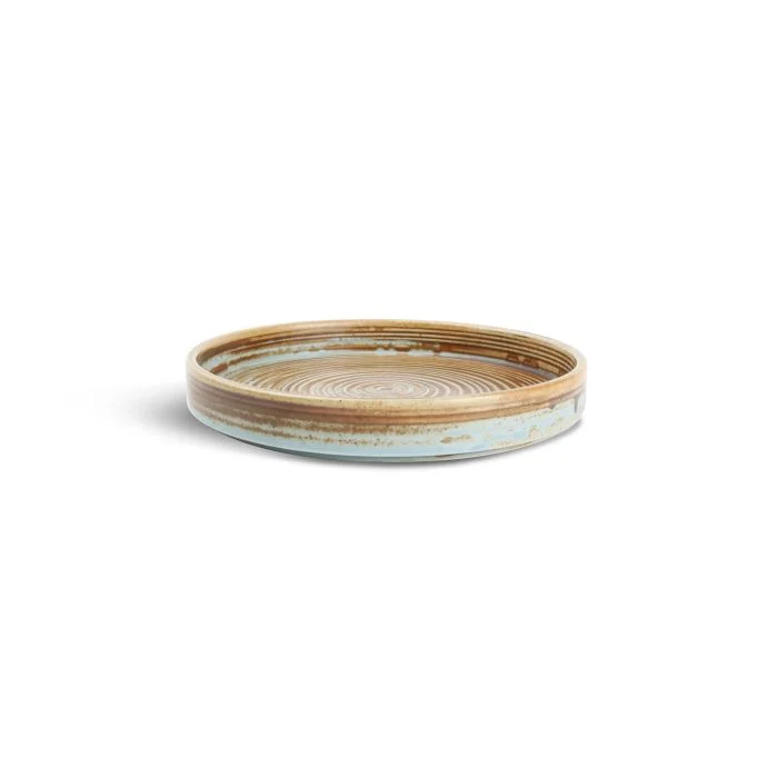 F2D | Plat bord 17,5xH2,5cm brown/green Escura 4/box Fine Dining & Living