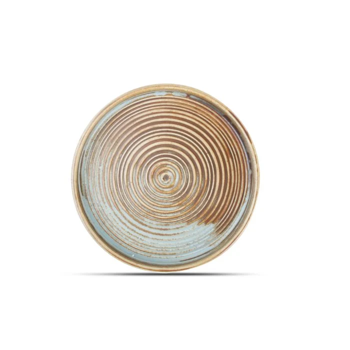F2D | Plat bord 17,5xH2,5cm brown/green Escura 4/box Fine Dining & Living