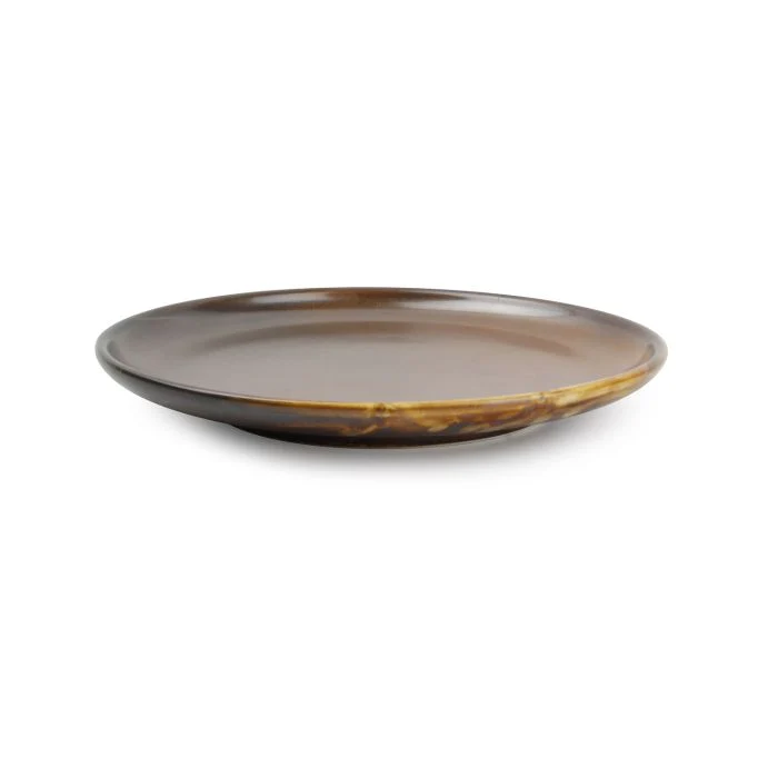F2D | Plat bord 20,5cm dark brown Escura 6/box Fine Dining & Living