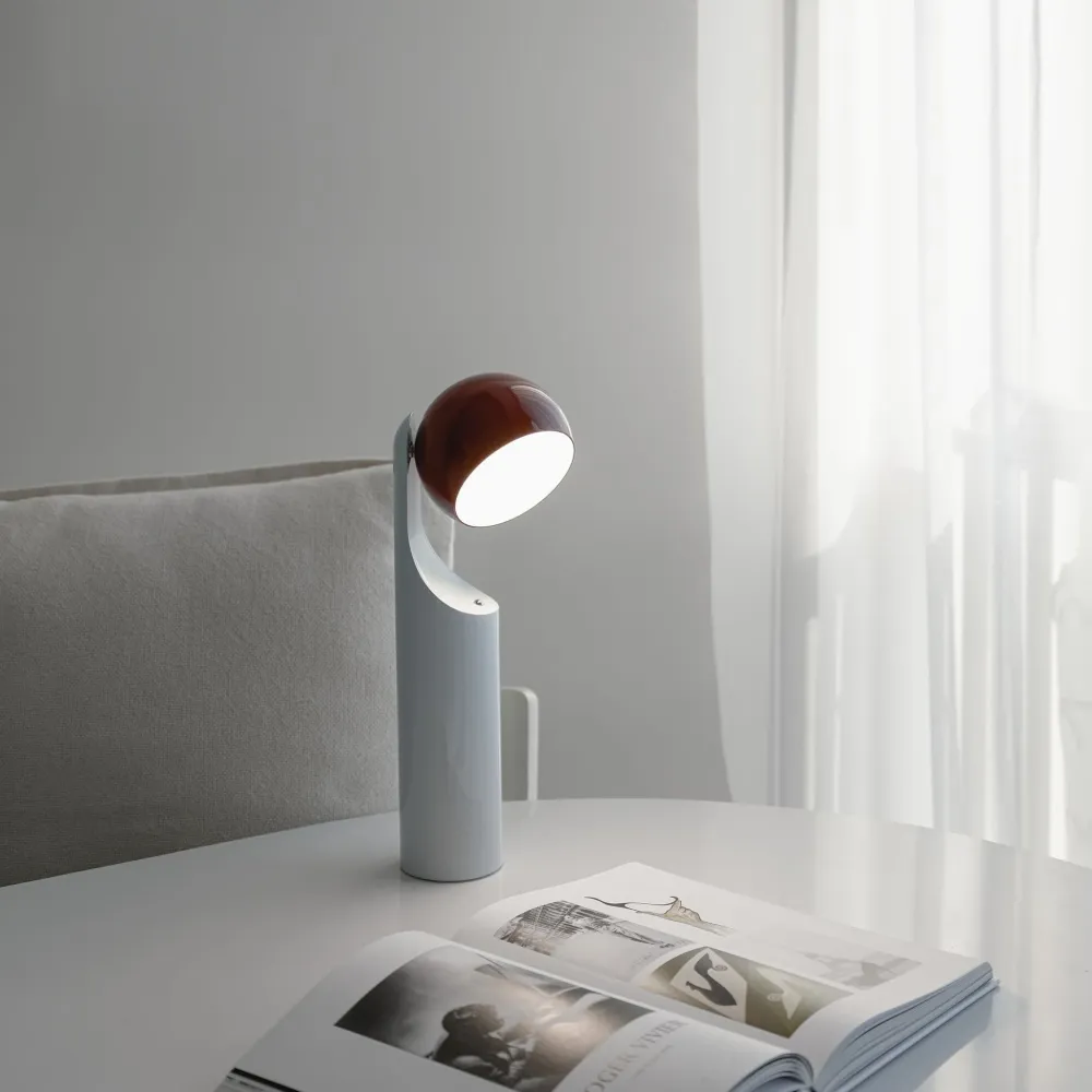 Fine Lumens Mono Leeslamp LED Oplaadbaar Roest Sky