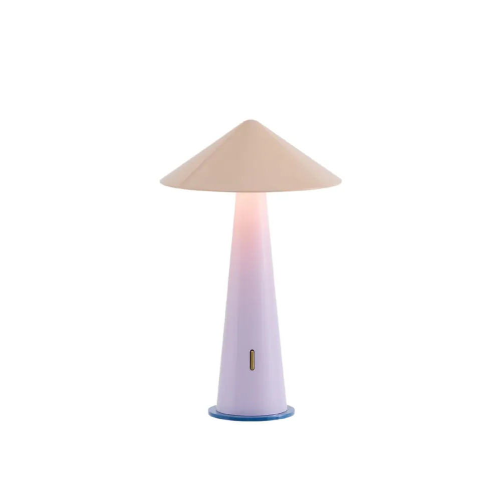 Fine Lumens Tipsy Lamp LED Oplaadbaar Poederroze Lichtpaars
