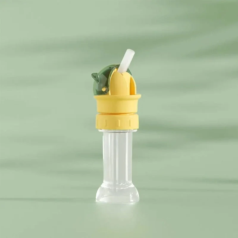 Herbruikbare kinderdrank-waterfles met rietje finebay.nl
