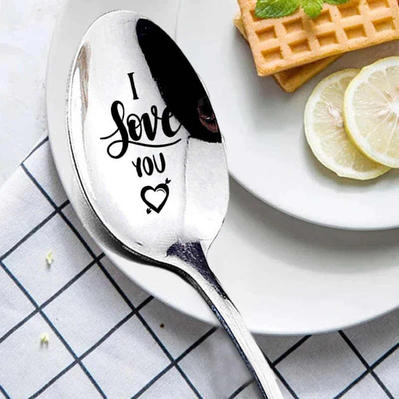 'Love You More' Gegraveerde Lepel finebay.nl