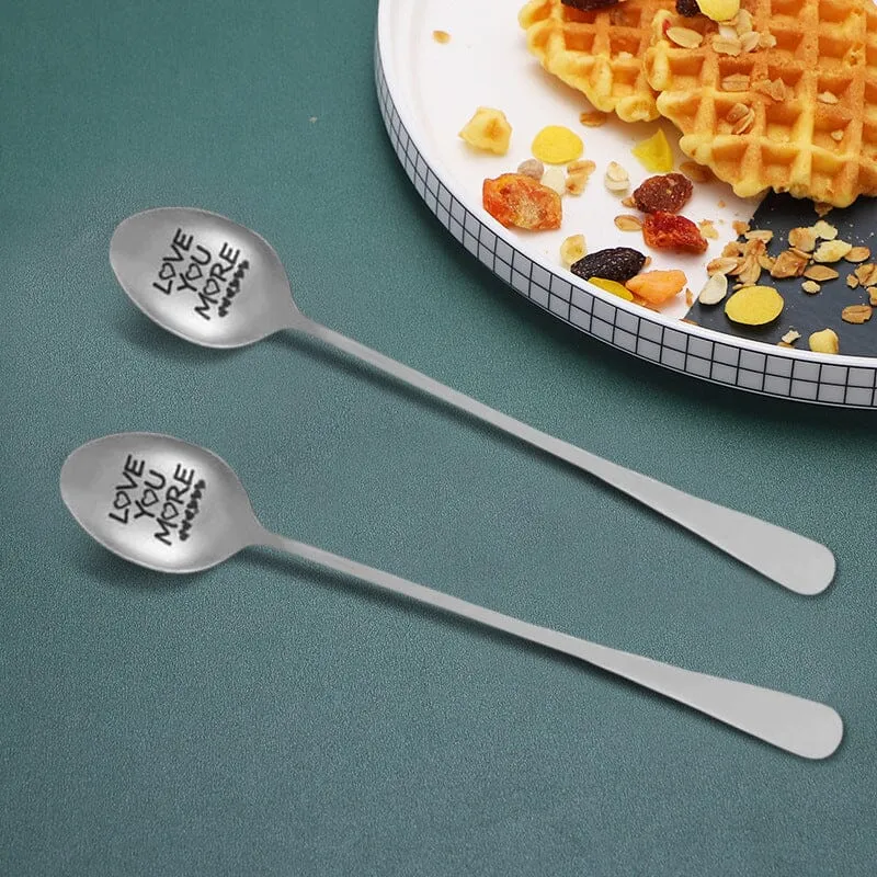 'Love You More' Gegraveerde Lepel finebay.nl