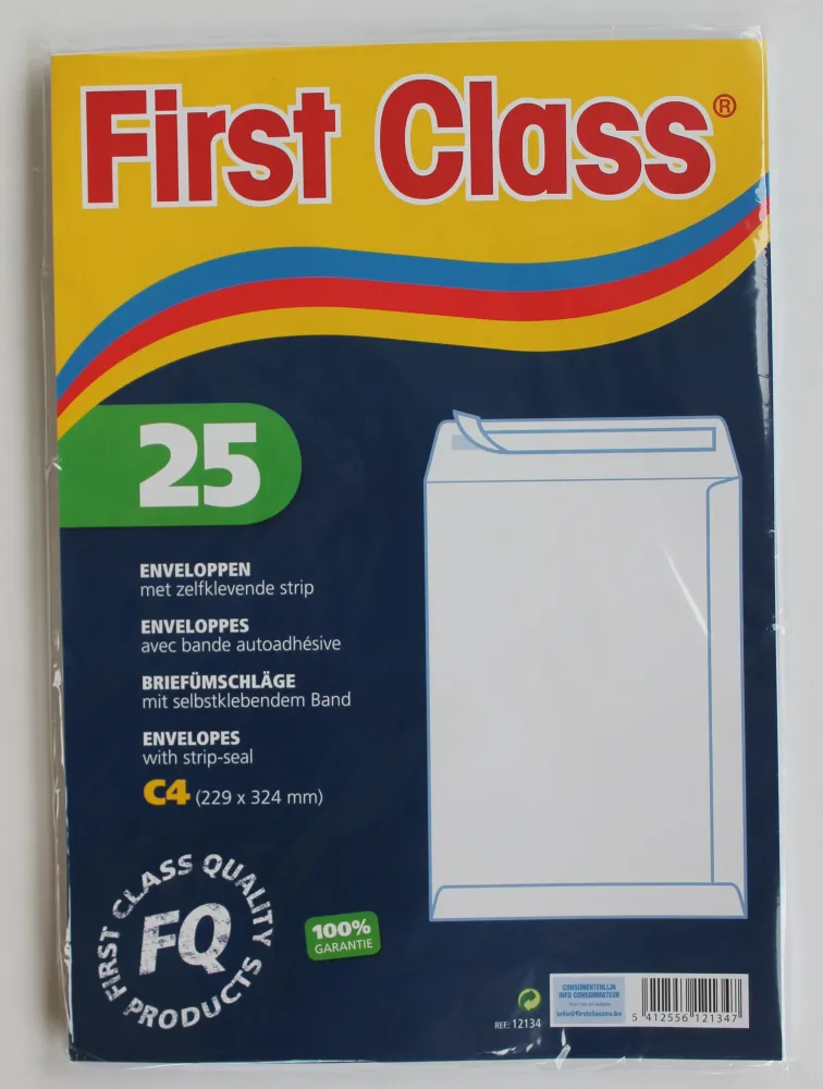 Enveloppen 25st c4 FIRST CLASS