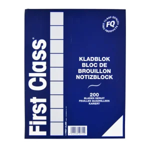 Kladblok 210x270 mm ruit 200 bl FIRST CLASS