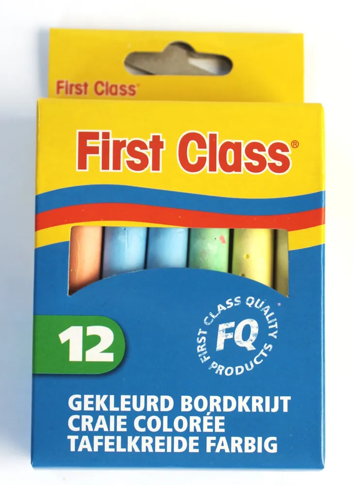 Krijt kleur 12 stuks fc FIRST CLASS