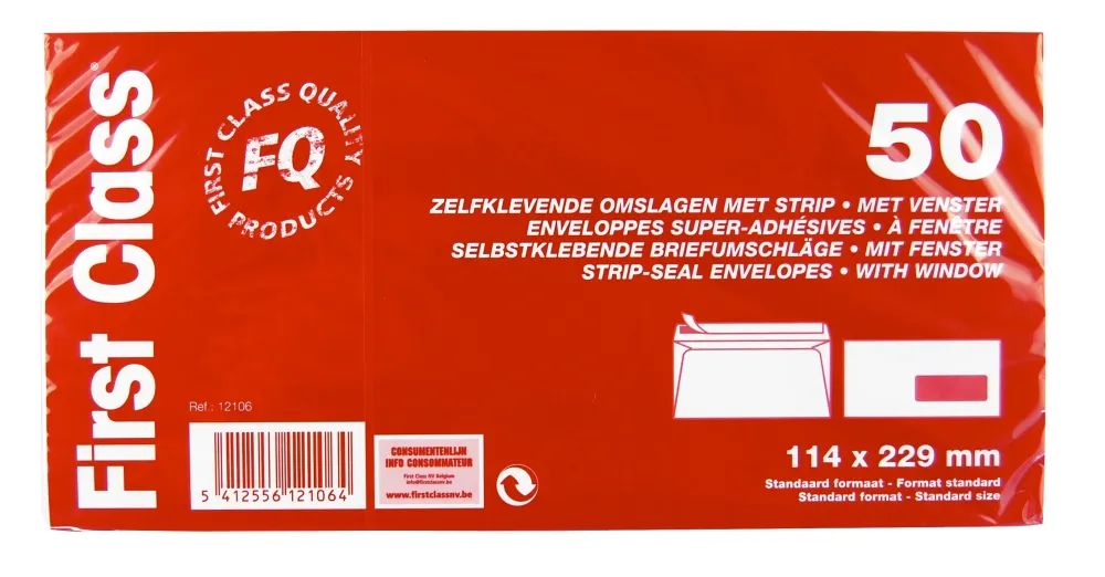 Omslagen 50 us ft zelfkl.+ Venster FIRST CLASS