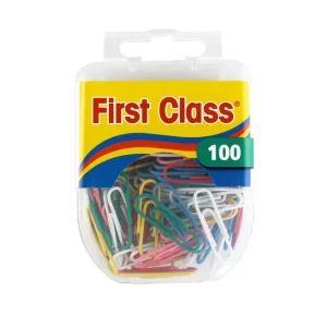Papierklem kleur 100 st FIRST CLASS