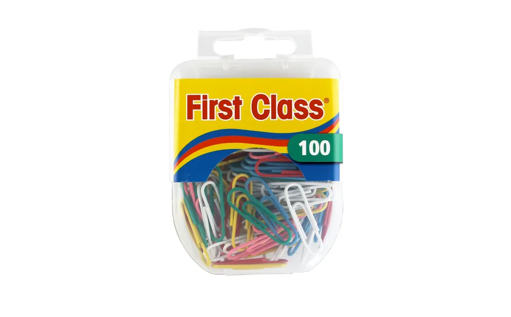 Papierklem kleur 100 st FIRST CLASS