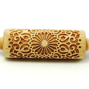 Folkroll Decoratie-deegrol 23cm Mandala hout