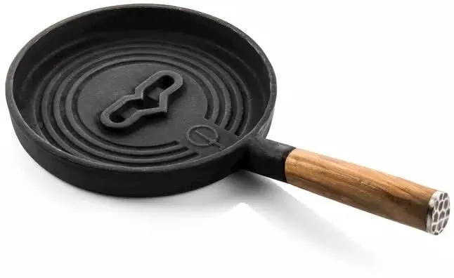 Forged Serveerpannetje Churrasco - Gietijzer / Olijfhout - ø 18 cm