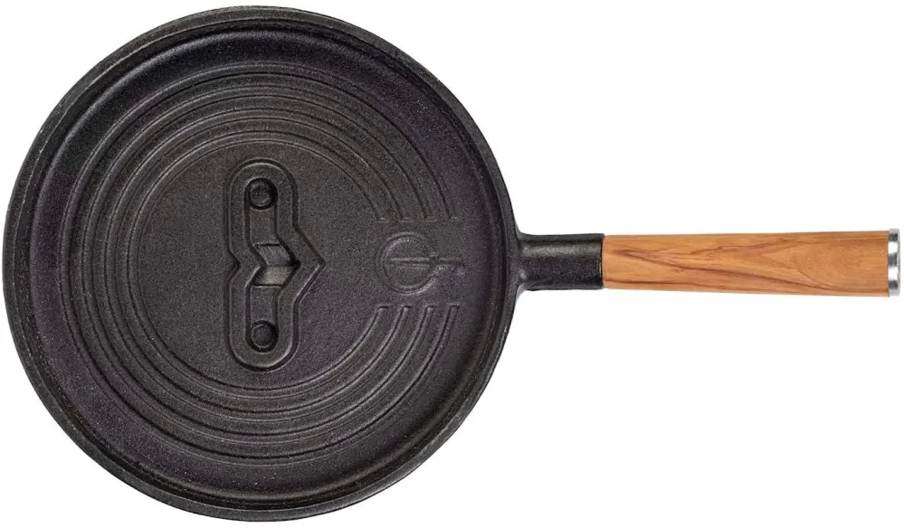Forged Serveerpannetje Churrasco - Gietijzer / Olijfhout - ø 18 cm