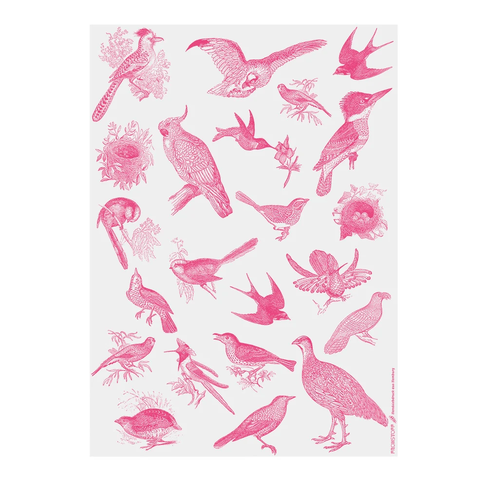 Frohstoff Geschenkpapier Vogel Neon Pink