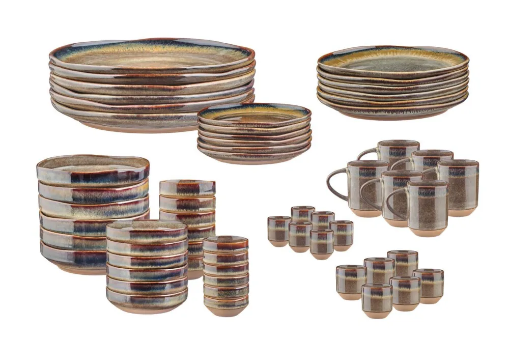 GENESIS Compleet Plus Servies - 60 stuks - Basalt