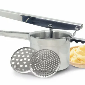 Ghidini Pureeknijper / Aardappelpers - RVS - met 2 Verwisselbare Schijven