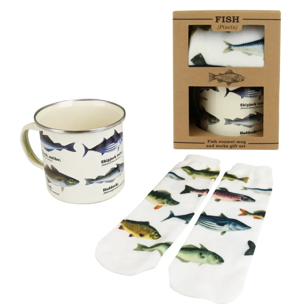 Gift Republic Mok & Sokken - Fish