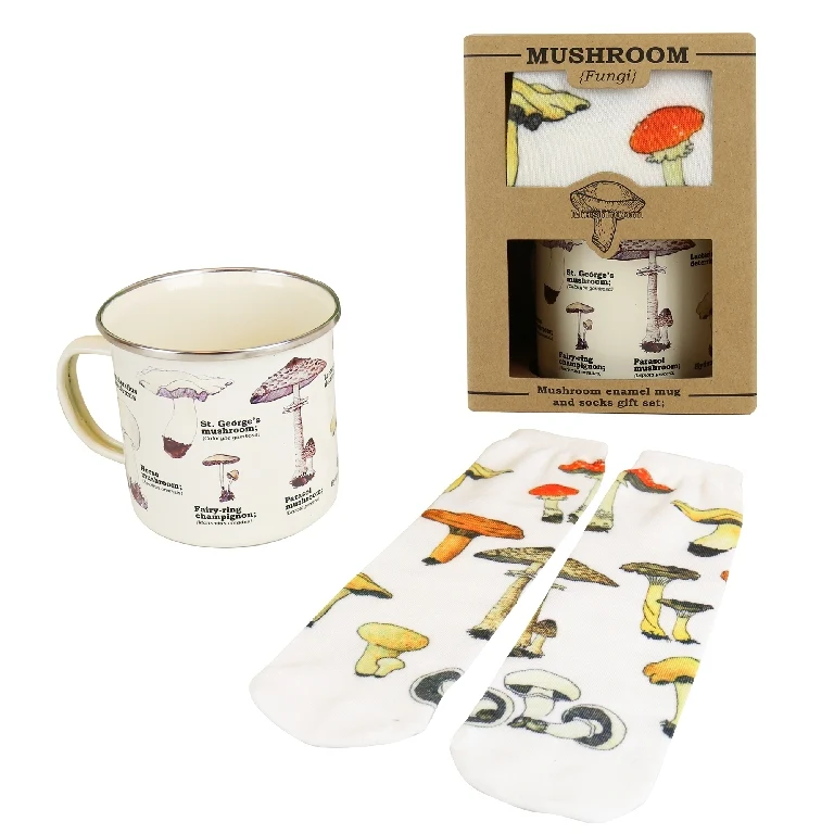 Gift Republic Mok & Sokken - Mushroom