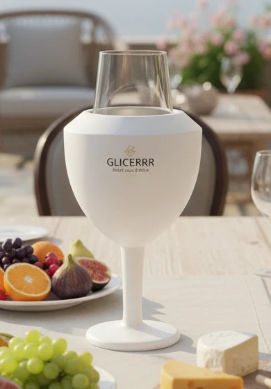 GLICERRR Wijnglas koeler en houder set + glas