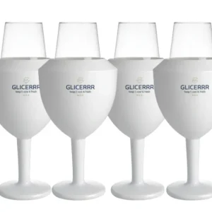 GLICERRR Wijnglas koeler en houder set + glas - 4 stuks