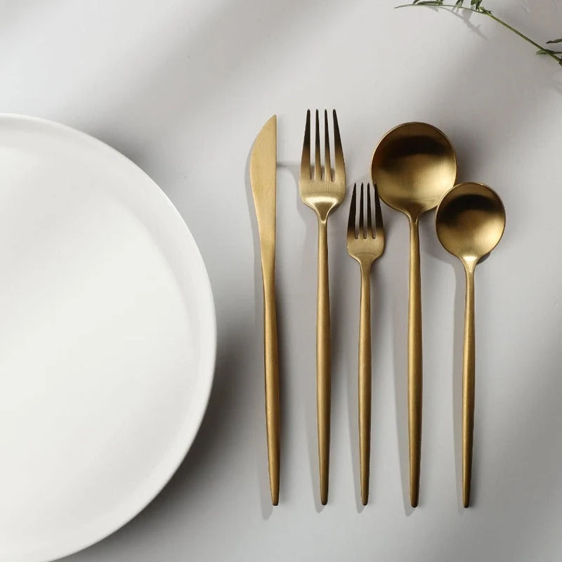 Minimalistisch Bestekset | Elegant Ontwerp | Roestvrij Staal Glowblend