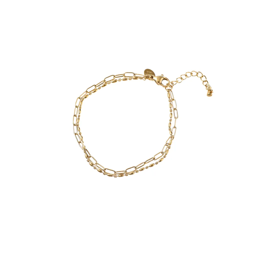 Armband Double Link goud Go Dutch Label