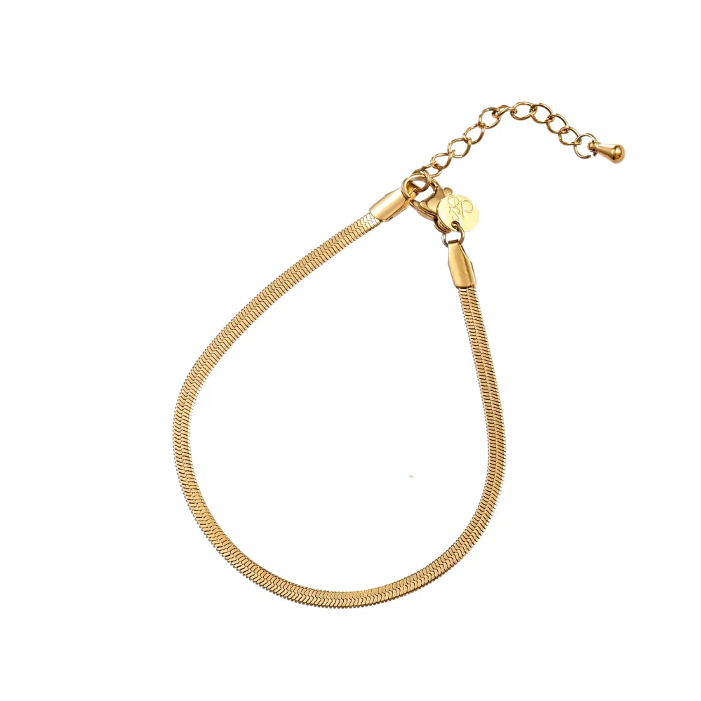 Armband Fine Flat Link goud Go Dutch Label