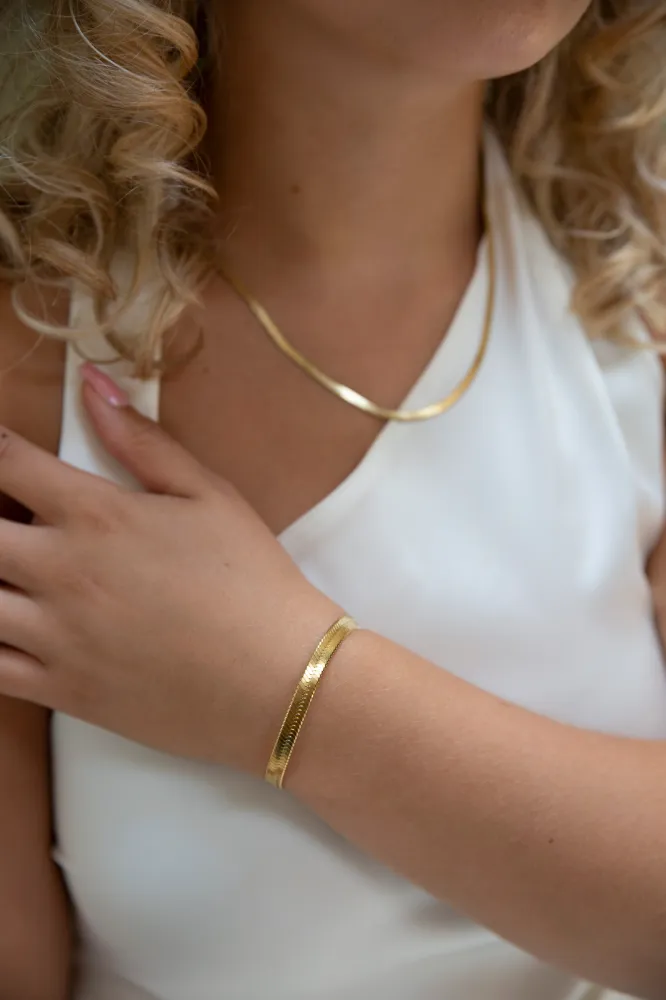 Armband Flat Link goud Go Dutch Label