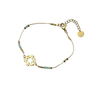 Armband Open Flower Green Go Dutch Label