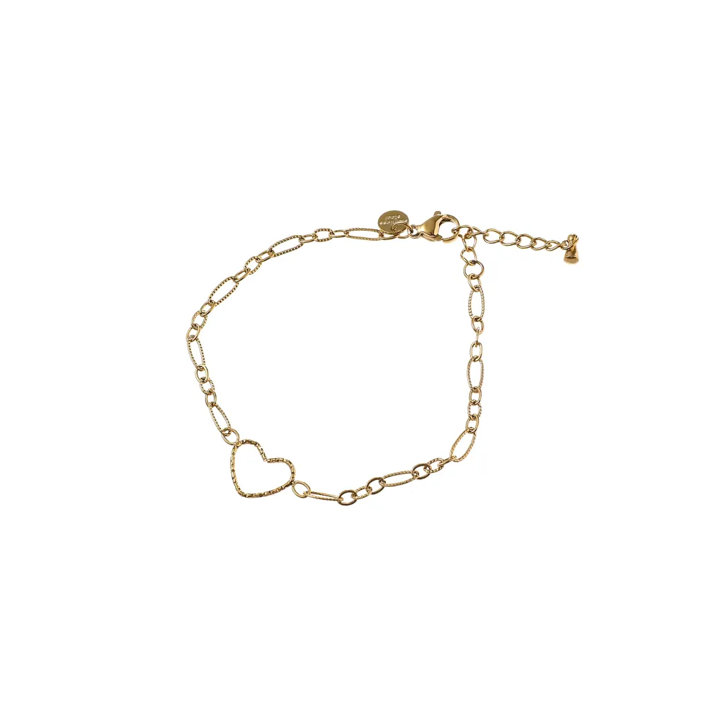 Armband Open Heart goud Go Dutch Label