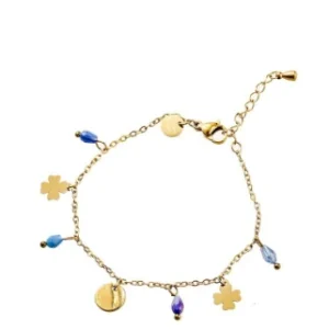 Armbandje Clovers Pendants dark blue Go Dutch Label
