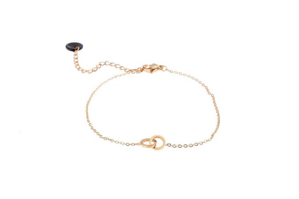 Armbandje Double O goud Go Dutch Label