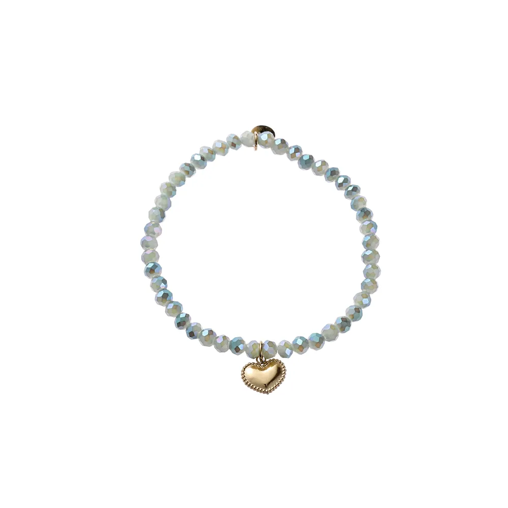 Armbandje hartje lichtblauw Go Dutch Label