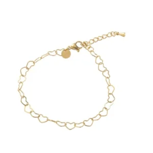 Armbandje Heart Chain goud Go Dutch Label