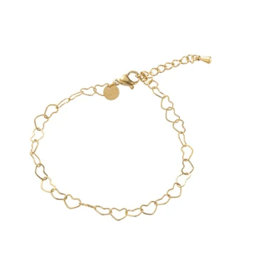 Armbandje Heart Chain goud Go Dutch Label