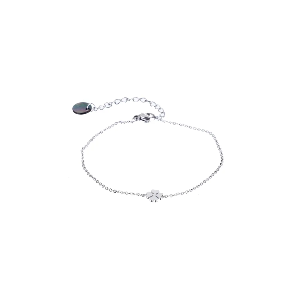 Armbandje klaver zilver Go Dutch Label